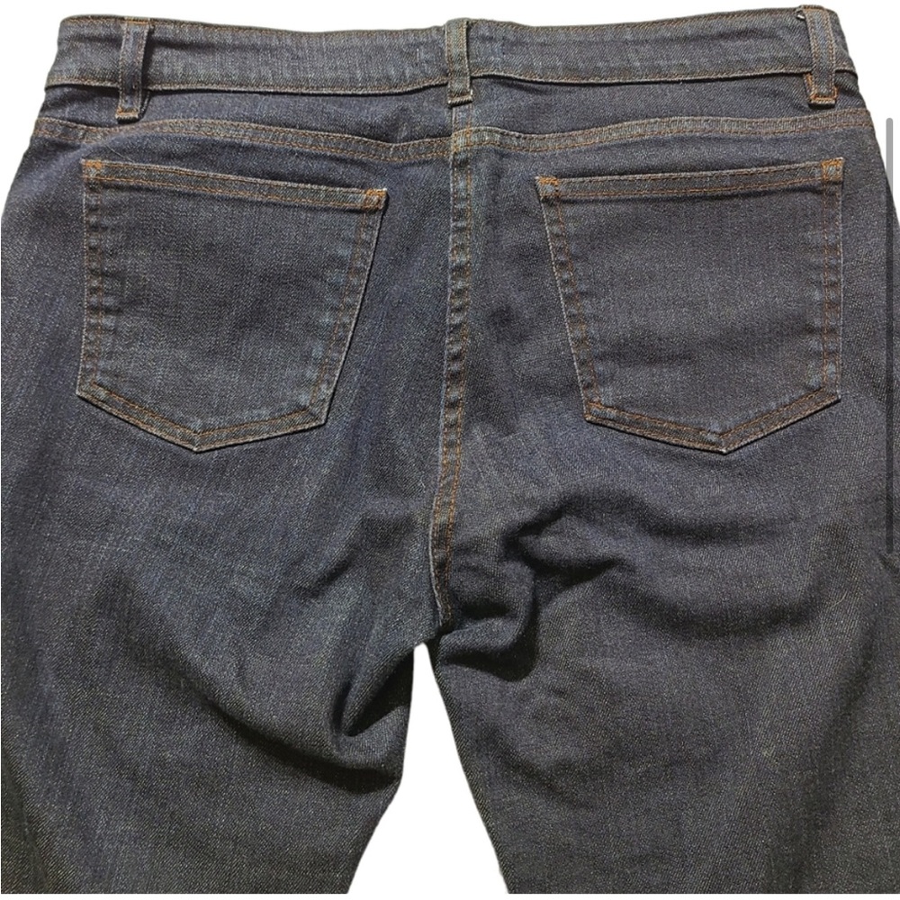 Eileen Fisher Slim Straight Jeans Womens Size 10 Measures 30x31 Mid Rise Denim